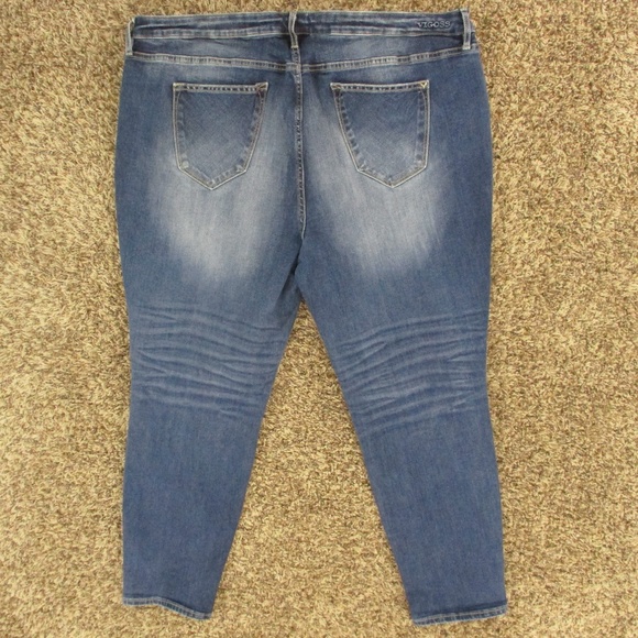 Vigoss Jeans Women's 24 Dark Wash Thompson Tomboy Classic Fit Stretch Denim - Picture 2 of 8